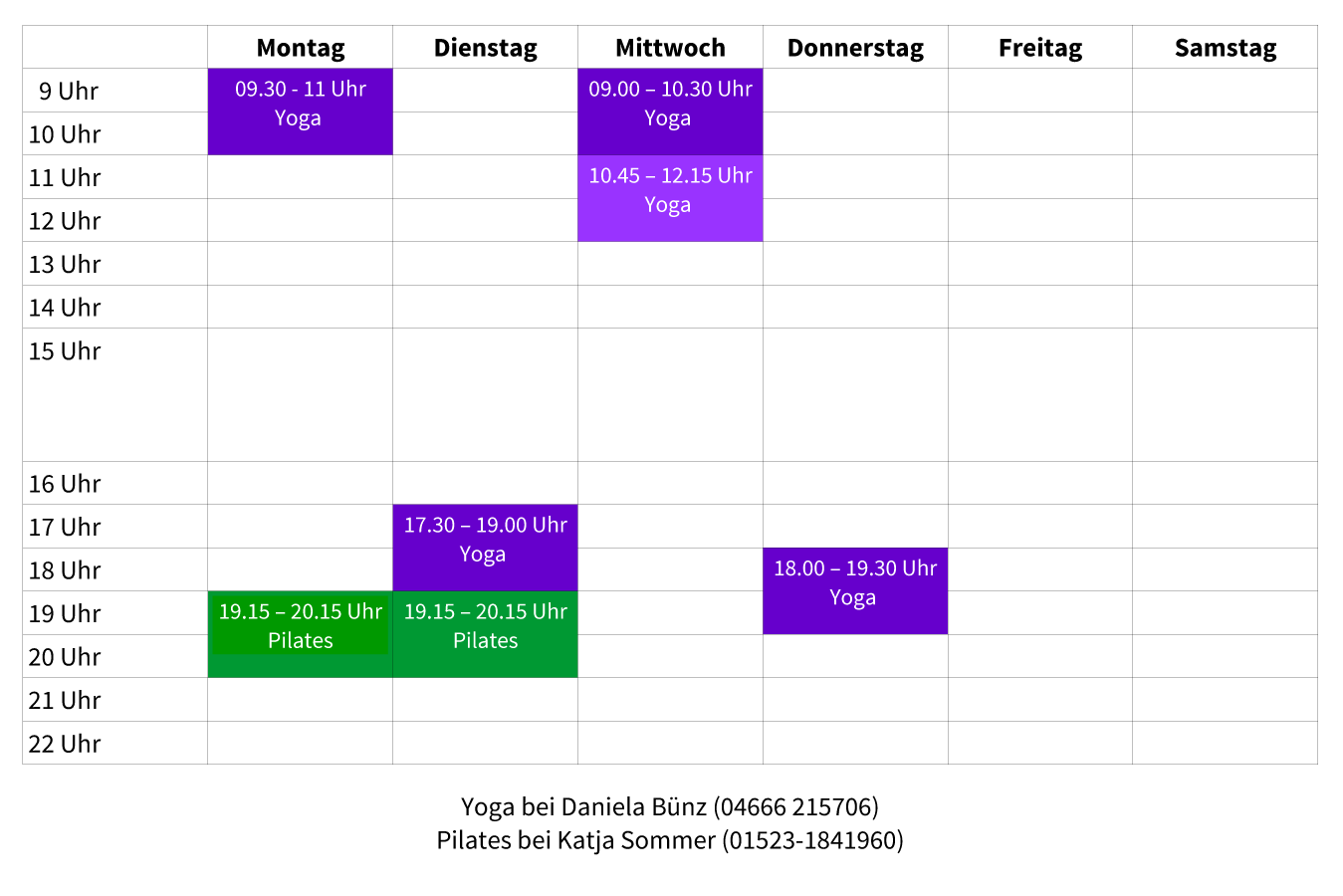 OKR Raum Belegung